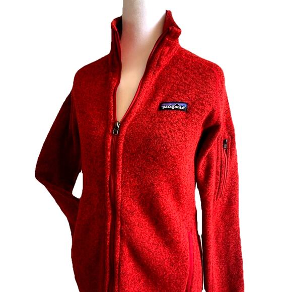 Patagonia Women’s s Full Zip Fleece Jacket Orange Red Gorpcore Boho fall - Picture 1 of 9